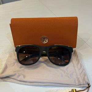 Tory Burch Black Sunglasses Gold Trim